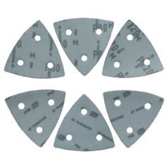 6 x FEUILLES ABRASIVES (BOIS + METAL CHACUNE K60-K80-K120) POUR OUTIL MULTIFONCTION PARKSIDE PAMFW 20 Li C3 -91110384 2