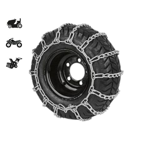 PAIRE DE CHAINES A NEIGE 12x350-6 / 410x350x6 RENFORCEE
