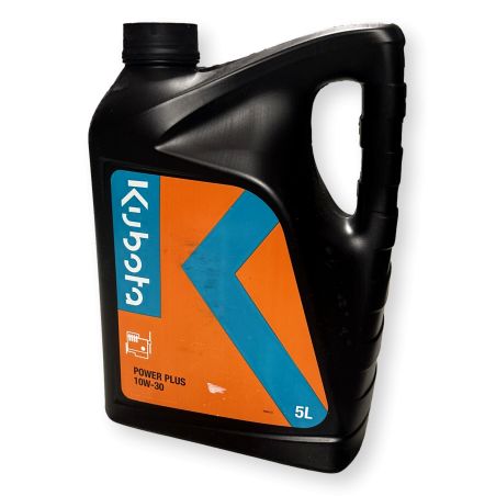 BIDON DE 5 LITRES HUILE KUBOTA POWER PLUS 10W30 API CK-4, CJ-4-SL (TIER 4 & 5) - POUR MOTEUR DIESEL - W21UE07005