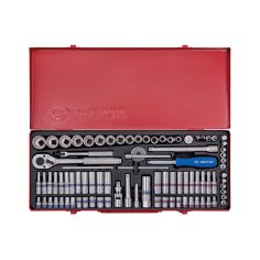 COFFRET 91 PCS DE DOUILLES 1-4 pouces ET 3-8 pouces COURTES ET LONGUES METRIQUES ET EN POUCES KING TONY