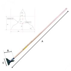 RATISSOIRE TRIANGULAIRE EM 1.65 M PEFC 100cent pour cent513222 OUTIL PERRIN / 3239045132224