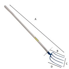 FOURCHE A FUMIER A DOUILLE (32 X 24 CM) EM 135 COURBE 626232 OUTIL PERRIN - 3239046262326