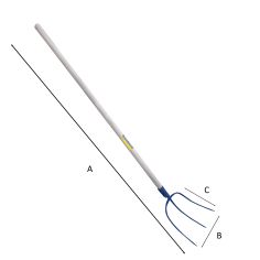 FOURCHE A FOIN A DOUILLE (31 X 29 CM) EM 135 COURBE 628231 OUTIL PERRIN - 3239046282317