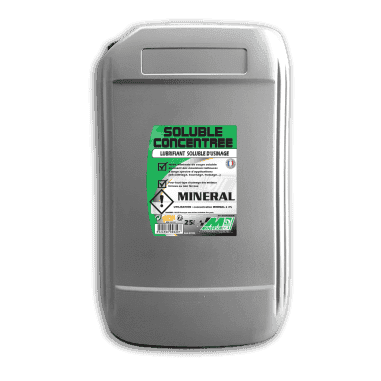 HUILE DE COUPE SOLUBLE - JERRYCAN 25 Litres MINERVA - pour utilisation d’usinage courant : décolletage, tournage, fraisage...,