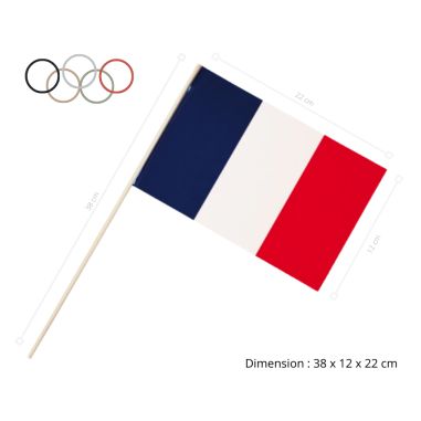 CADEAU : DRAPEAU FRANCAIS - JO 2026 (1 drapeau/commande)