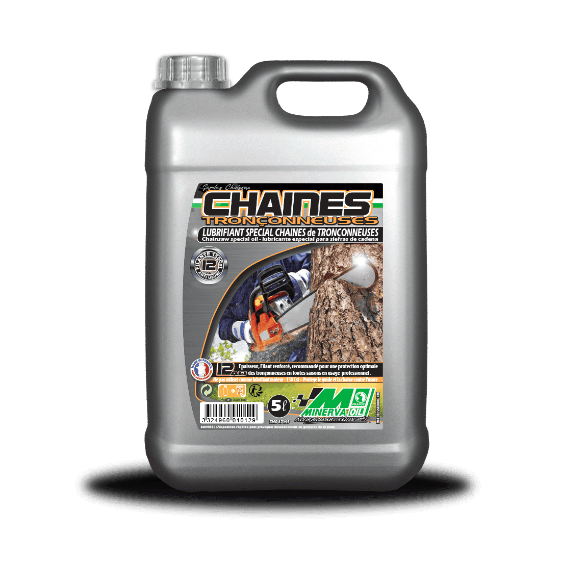 Huile pour chaîne de tronçonneuse MINERVA 5L 10/12AD