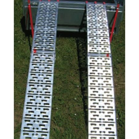 AIRE DE RAMPES PLIANTES L:227CM CHARGE 450 KG - FOND ALU