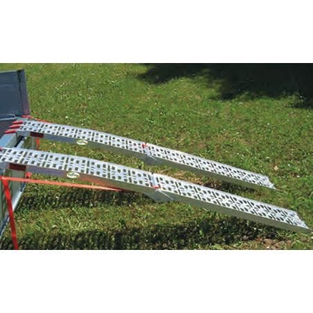AIRE DE RAMPES PLIANTES L:227CM CHARGE 450 KG - FOND ALU