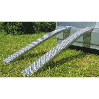 PAIRE DE RAMPES L:200 cm CHARGE 400 KG -ALUMINIUM INCURVEES