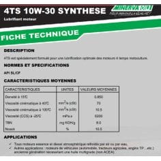 HUILE 4 TPS S - 10W30 - BIDON DE 25 LITRES - MINERVA 2