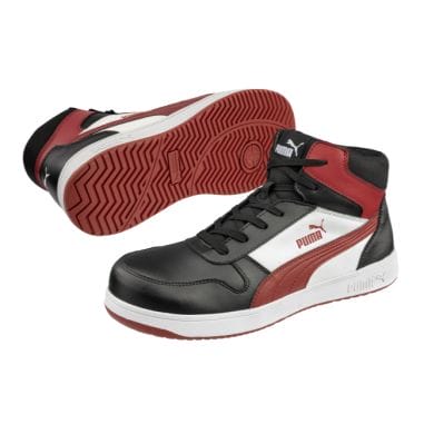 CHAUSSURES S3 HAUTE DE SECURITE FRONTCOURT NOIR/ROUGE - PUMA 
