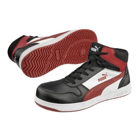 CHAUSSURES S3 HAUTE DE SECURITE FRONTCOURT NOIR/ROUGE - PUMA 