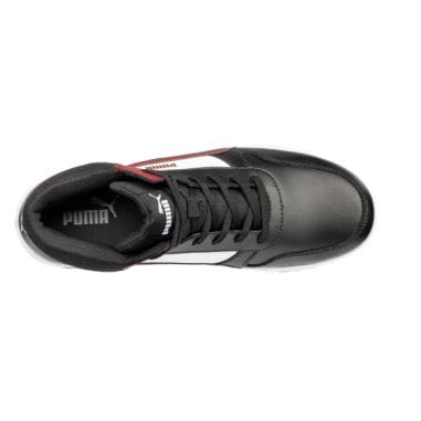 CHAUSSURES S3 HAUTE DE SECURITE FRONTCOURT NOIR/ROUGE - PUMA 
