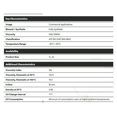BIDON HUILE MOTEUR 15W50 - Briggs & Stratton commercial power - 100% synthétique - 5 Litres