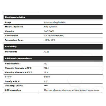 BIDON HUILE MOTEUR 15W50 - Briggs & Stratton commercial power - 100% synthétique - 5 Litres