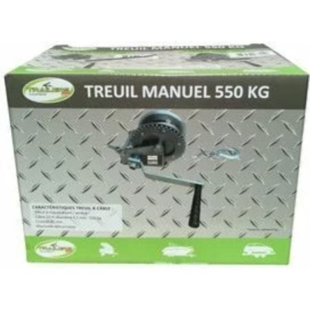 TREUIL MANUEL 550 KG - CABLE 10M