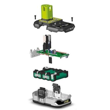 BATTERIE LITHIUM 1,5Ah GAMME ONE+ 18V - RYOBI BATTERIE LITHIUM 1,5Ah GAMME ONE+ 18V - RYOBI