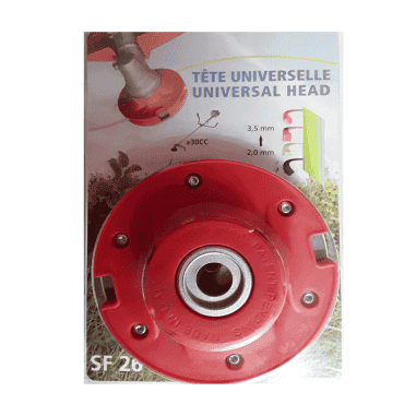 TETE FIL NYLON UNIVERSELLE SF26 (supérieur à 30cc) - utilisation avec fil de 2 à 3.5 mm