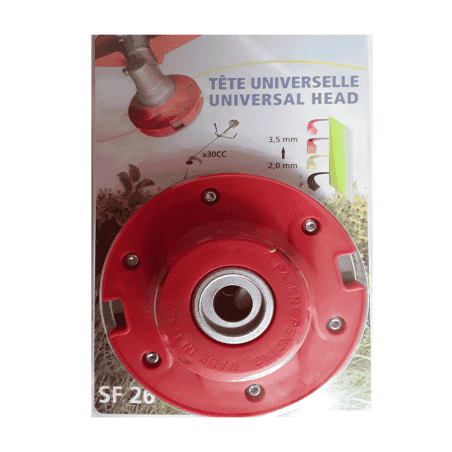 TETE FIL NYLON UNIVERSELLE SF26 (supérieur à 30cc) - utilisation avec fil de 2 à 3.5 mm