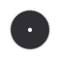 LAME DE DÉBROUSSAILLEUSE/DÉFRICHEUSE (TAILLIS - REJETS - TRONCS) 80 DENTS