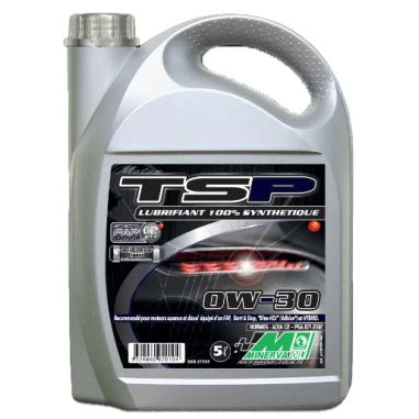 HUILE AUTOMOBILE MOTEUR TSP 0W30 - 5L MINERVA