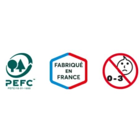 PELLE CARREE POUR ENFANT - MANCHE BOIS CERTIFIE PEFC - LEBORGNE